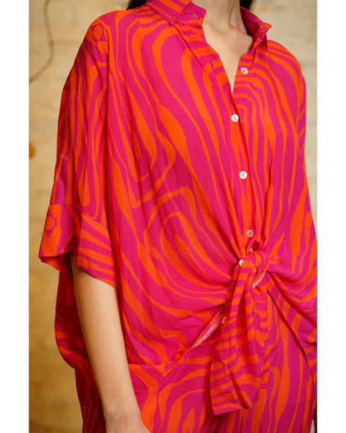Athena Stripes Pink & Orange